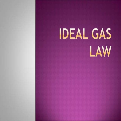 Ideal gas law