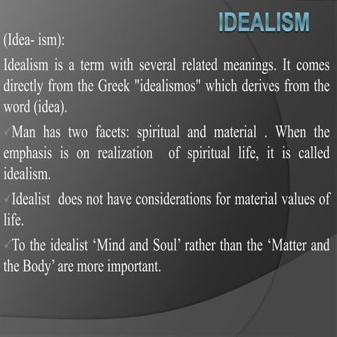 Idealism