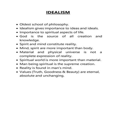 Idealism