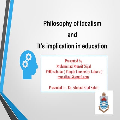 Philosophy of Idealism | What is philosophy | Basic concept of Philosophy