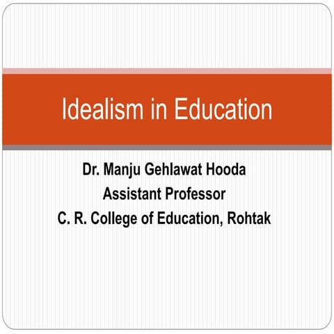 Idealism in education