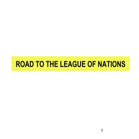 Idealizm wilsonisim- League of Nations'