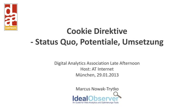 Cookie Directive - IdealObserver