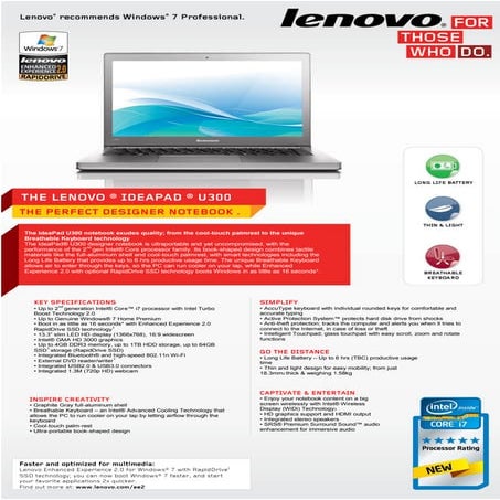 Idea pad u300_datasheet_us