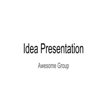 Idea presentation template | PPTX