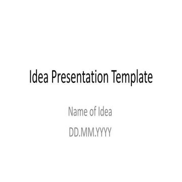 Idea presentation template | PPTX