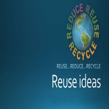 Reuse paper waste - Creative Ideas | PPTX