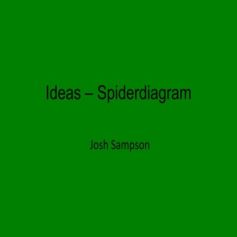 Ideas - Spiderdiagram