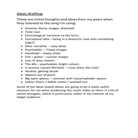 Ideas drafting - mac video