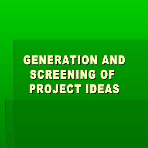 Idea secreaning project