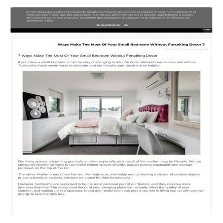 Ideas for small bed room