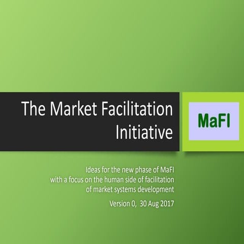 Ideas for the new phase of MaFI