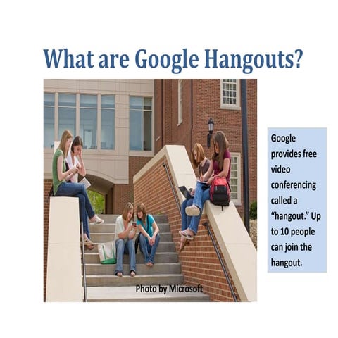 Ideas for Using Google Hangouts in the Community College