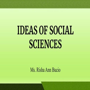 Ideas of Social Sciences