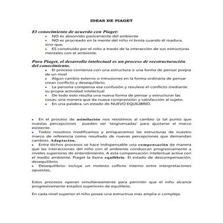 Ideas de Piaget