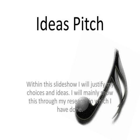 Ideas pitch