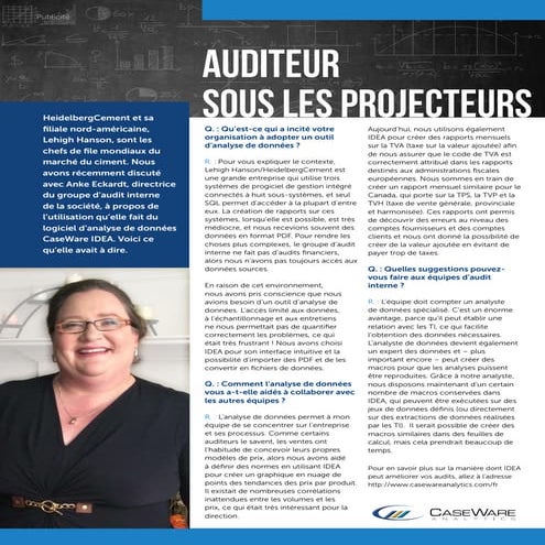 Auditeur sous les Projecteurs - Anke Eckardt