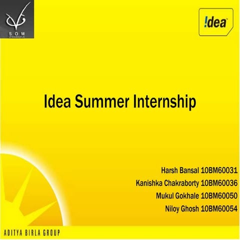 Idea summer internship