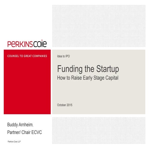 How to Raise Early Stage Capital | PDF