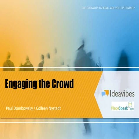 Ideavibes Presentation in Vancouver on Crowdsourcing & Citizen Engagement wit...