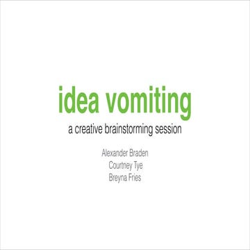 Idea vomiting sxsw