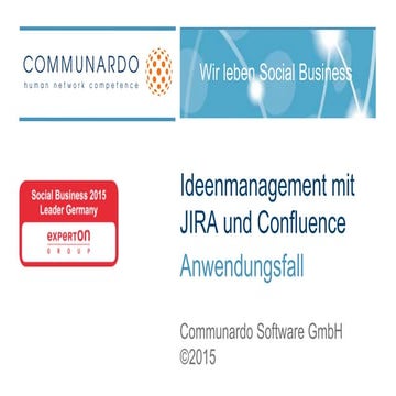 Anwendungsfälle: Ideenmanagement mit JIRA und Confluence