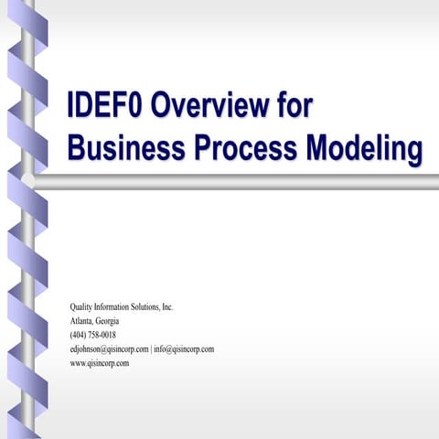 IDEF0 Overview for Business Process Modeling