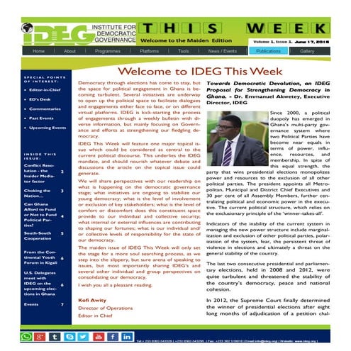 Ideg  publication this week newsletter june 2016