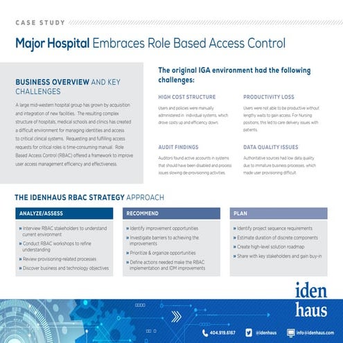 Major Hospital Embraces Role Based Access Control