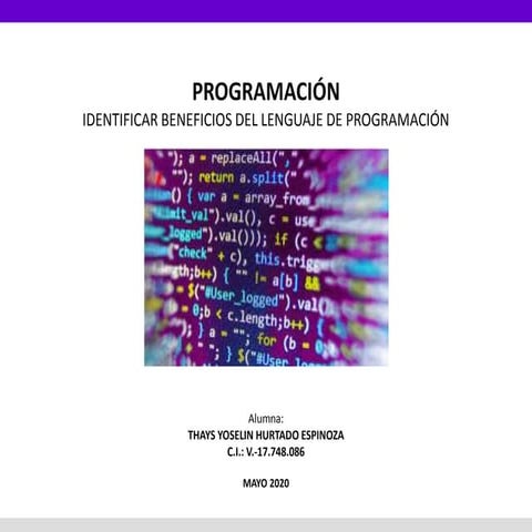 Beneficios del Lenguaje de programación | PPTX