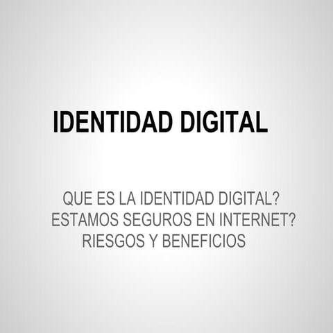 Identidad digital