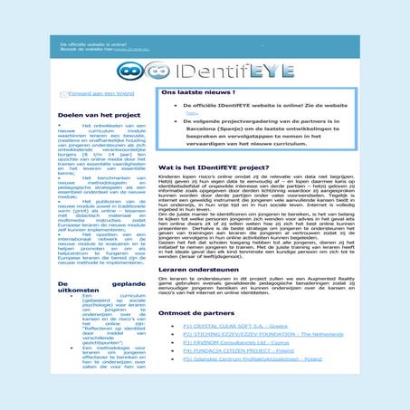 IDEYE Newsletter 1 NL
