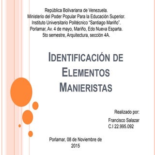 Identificación de elementos manieri...