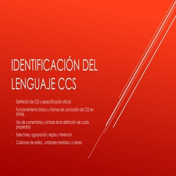 Identificación del lenguaje ccs