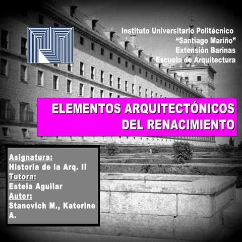 Identificación de los elementos arquitectonicos