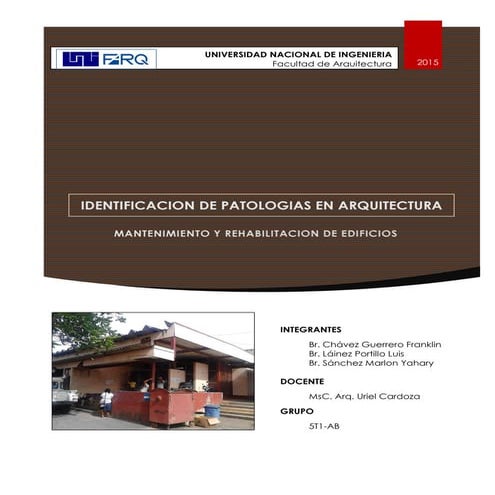 Identificacion de patologias, centro de salud edgar lang sacasa | PDF
