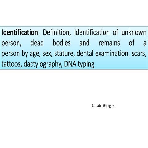Identification