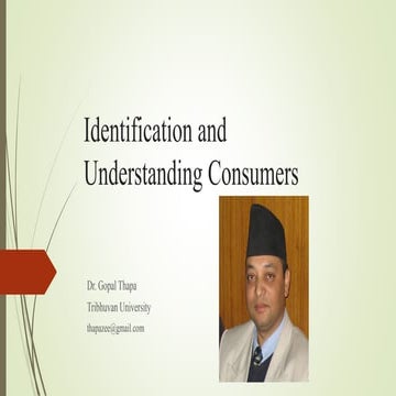Identification and understanding consumers