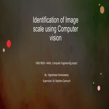 Identification of image scale using computer vision | PPTX