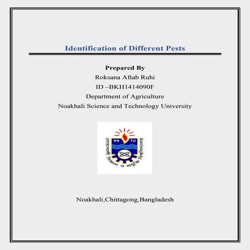 Identification of pests