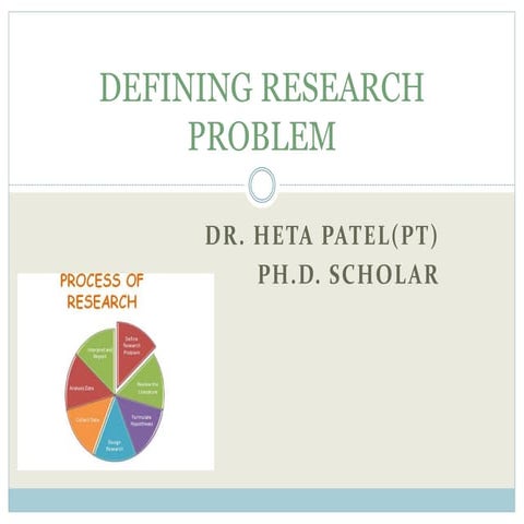 Identification of problem