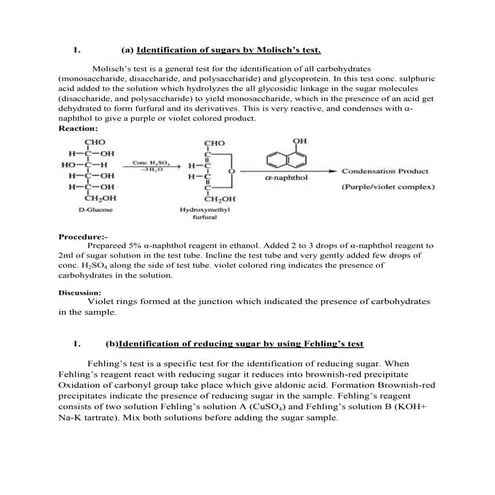 Identification of sugars by molisch (1)