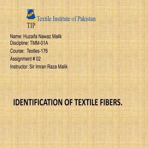 Identification of textile fibers