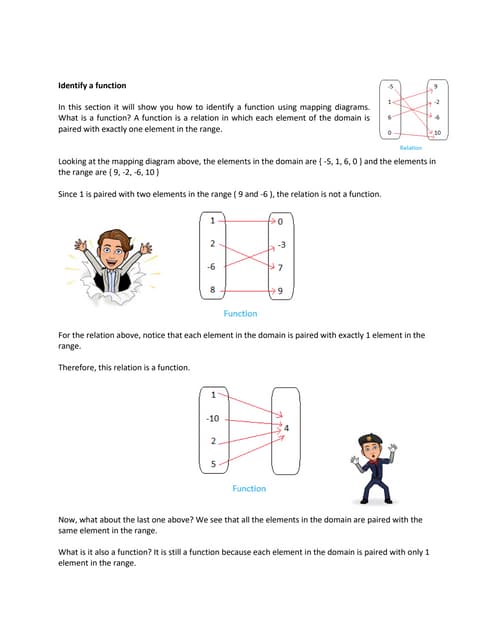 Identify a function