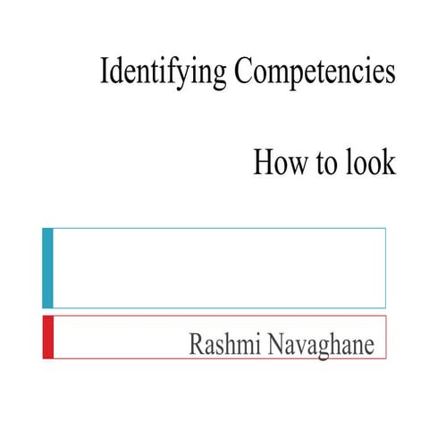 Identifying competencies