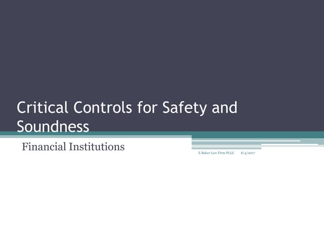 Identifying critical security controls