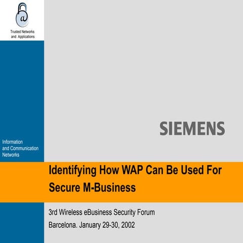 Identifying How WAP Can Be Used For Secure mBusiness
