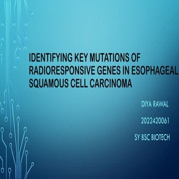 Identifying key mutations of radioresponsive genes..pptx
