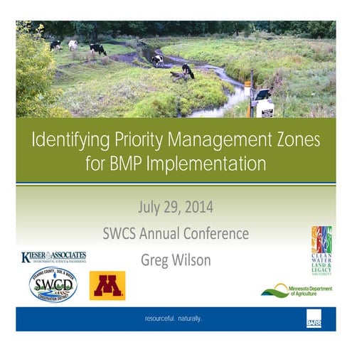 Identifying priority management zones for bmp implementation in impaired