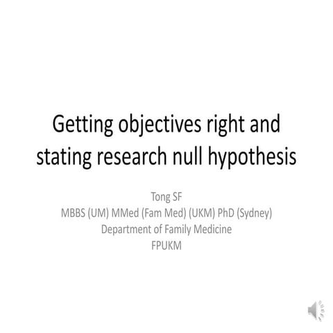writing your research objectives